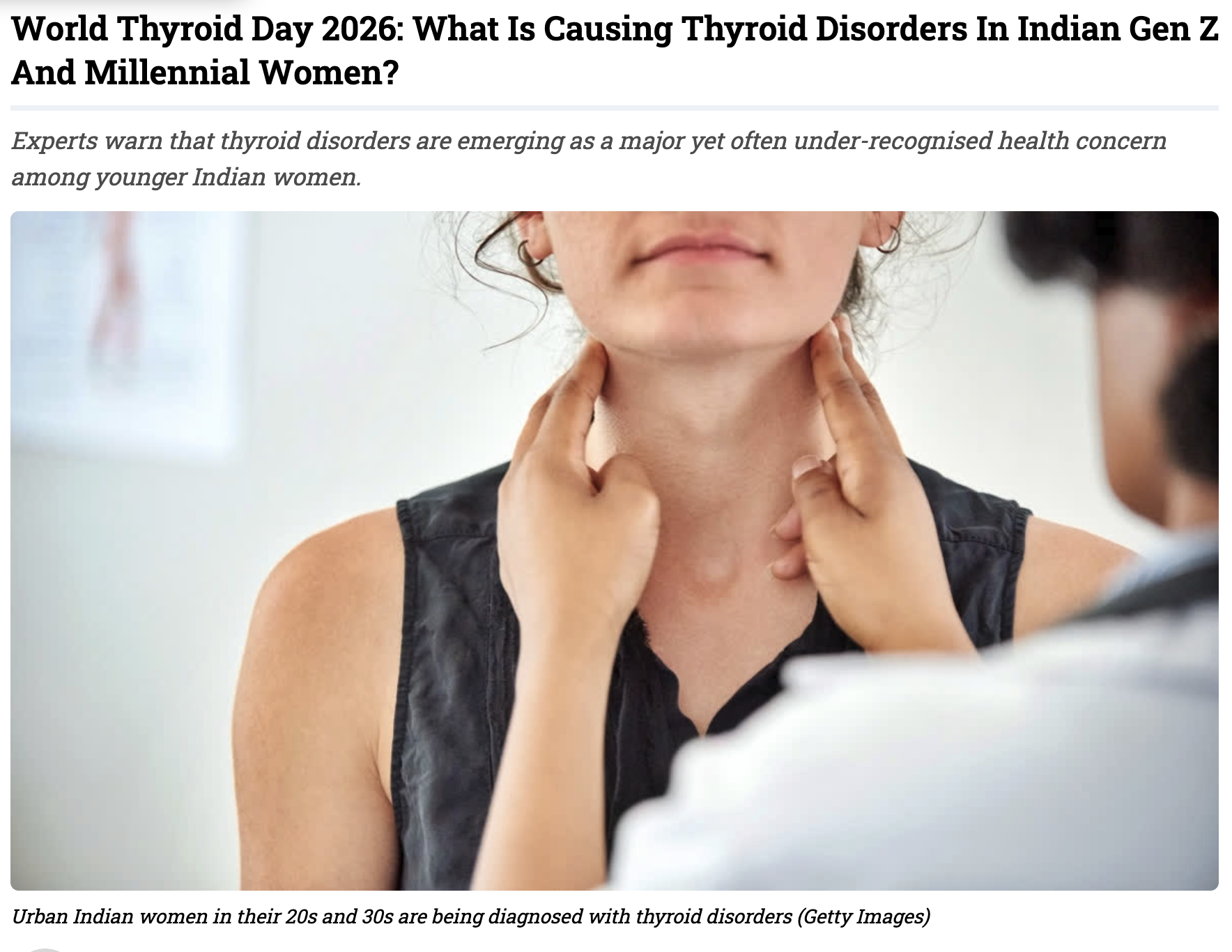 World Thyroid Day 2026
